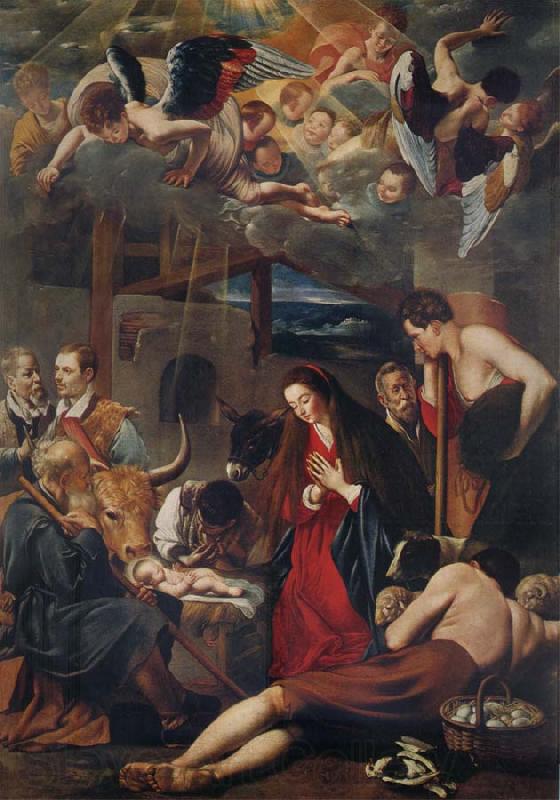 MAINO, Fray Juan Bautista The Adoration of the Shepherds Norge oil painting art